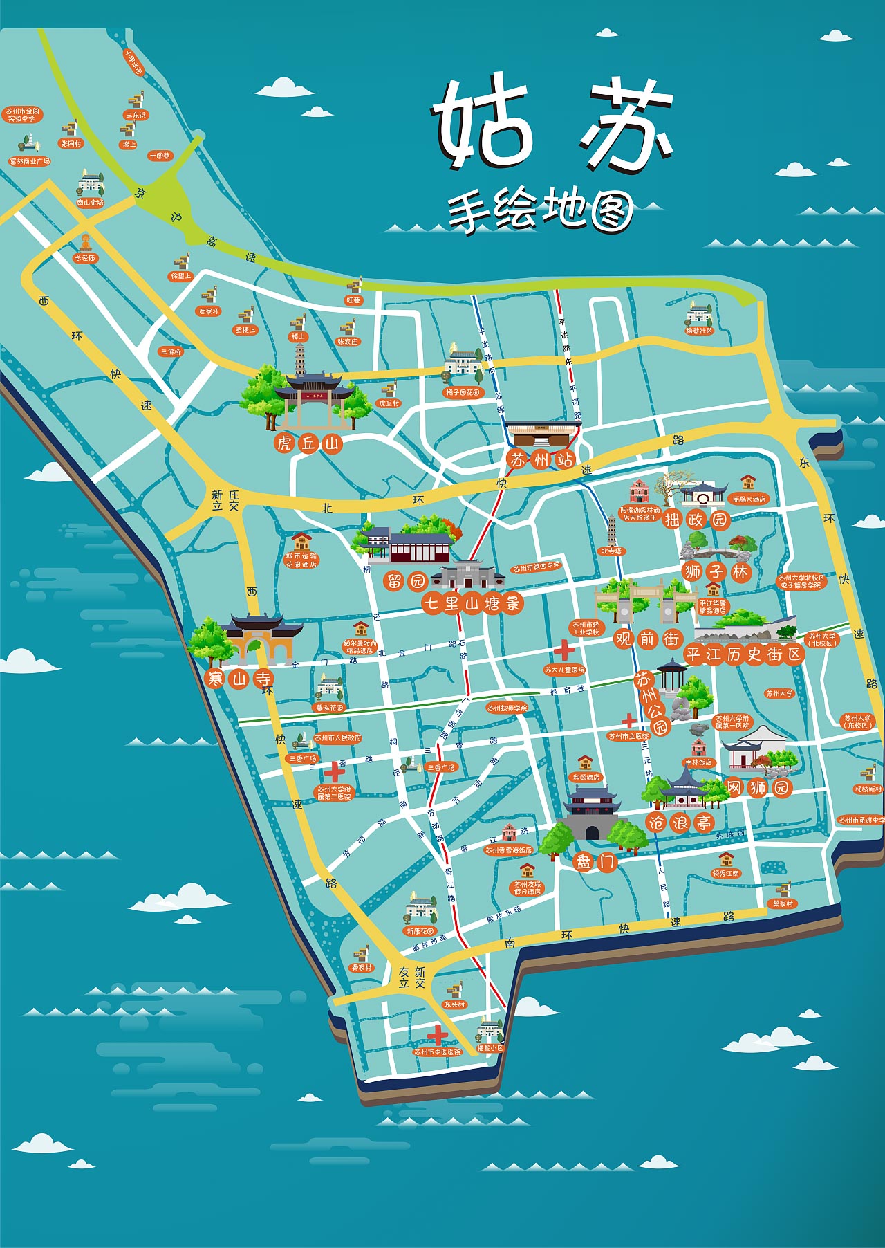 泗县手绘地图景区的文化宝藏